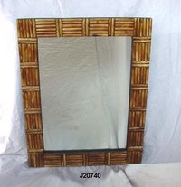 Mirror Frame With Bone Inlay