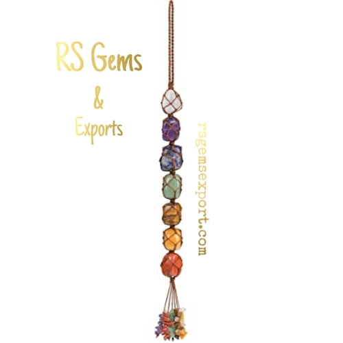 7 Chakra Car Keychain By CRYSTALS AND MORE EXPORTERS