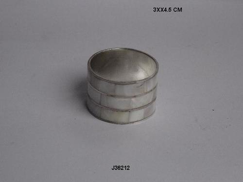 Napkin Rings With Mother Of Pearl Inlay