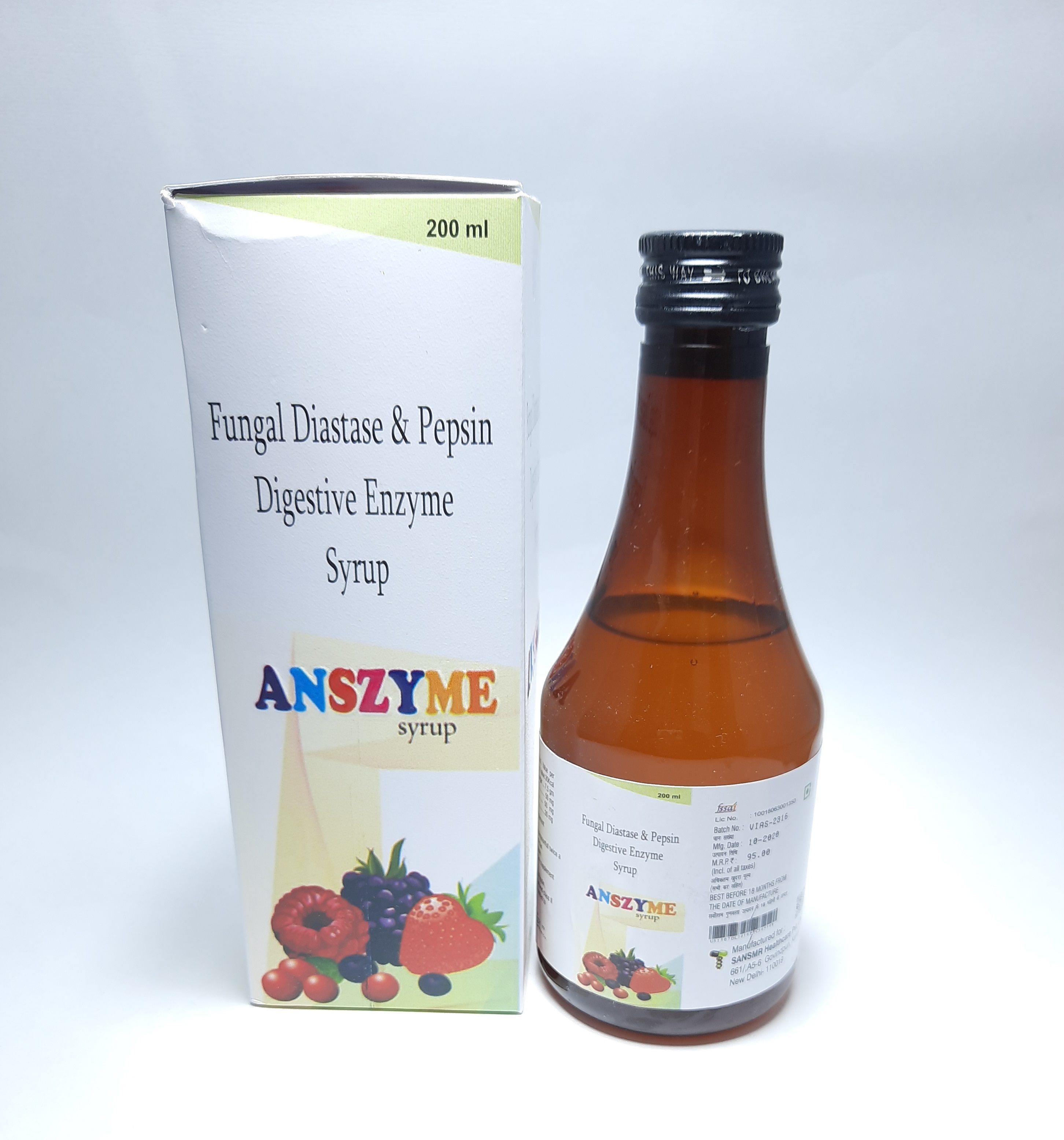 Fungal Diastase And Pepsin Digestive Enzyme Syrup