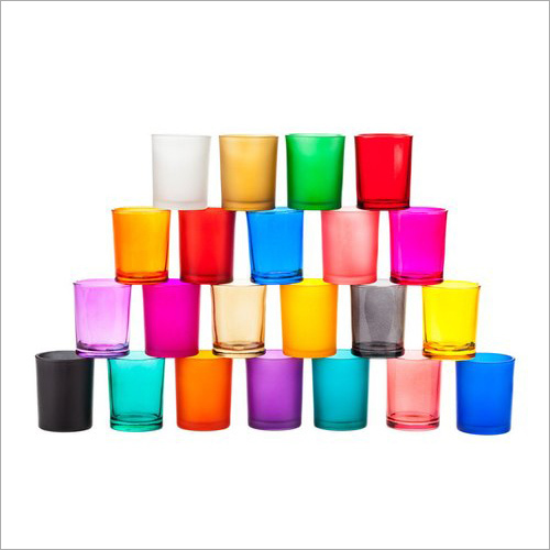 Colored Candle Glass Votive Holder