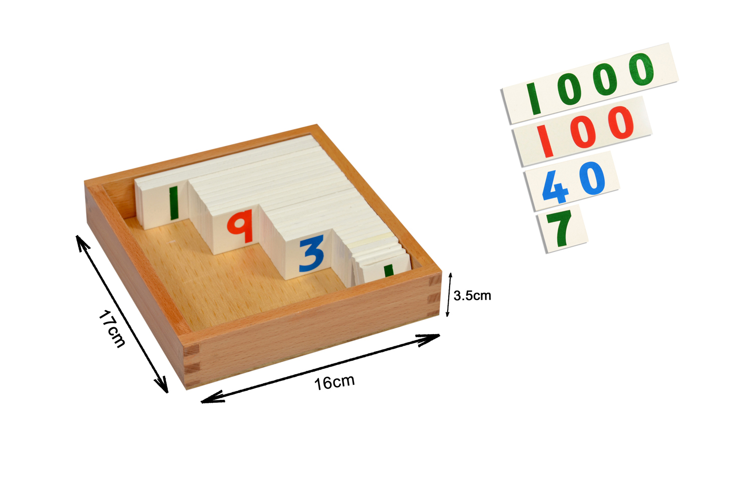 Kidken Small Number Cards 1 to 3000