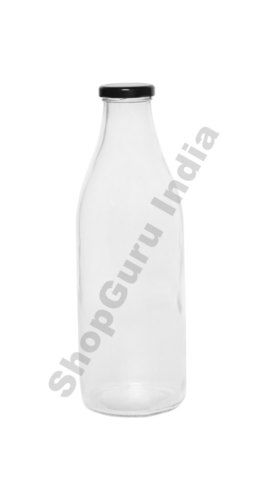 Transparent 1000 Ml Glass Milk Bottle