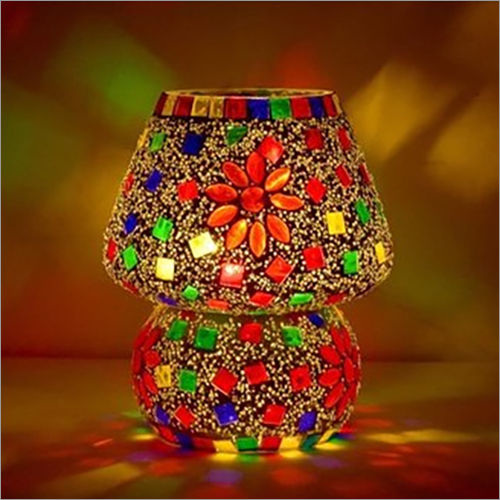 Multicolor Glass Mosaic Table Lamp