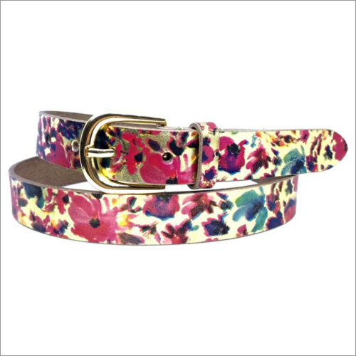 Genuine Printed Leather Ladies Belt
