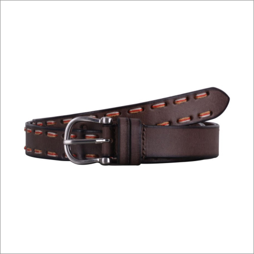 Genuine  Brown Leather Ladies Belt