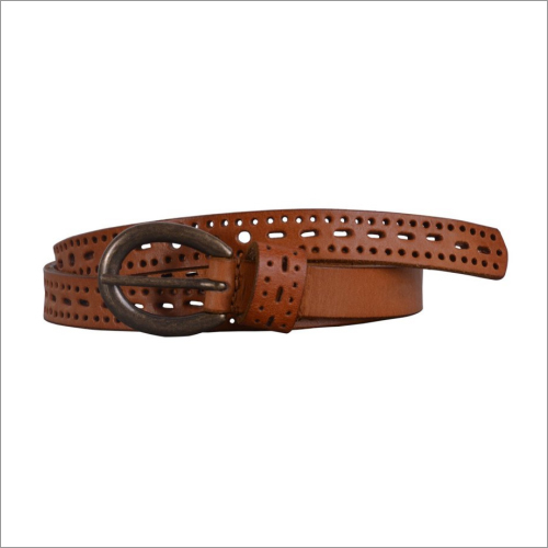 Genuine Tan Leather Ladies Belt