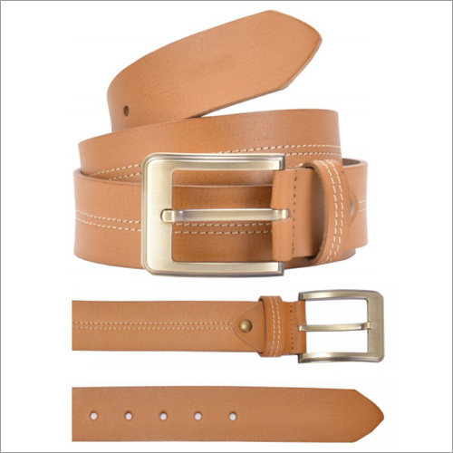 Genuine Tan Leather Mens Belt