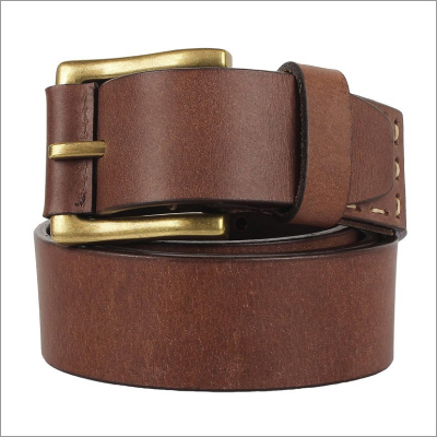 Genuine Brown Leather Mens Belt