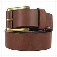 Genuine Brown Leather Mens Belt