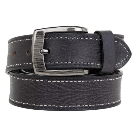 Genuine Black Leather Mens Belt