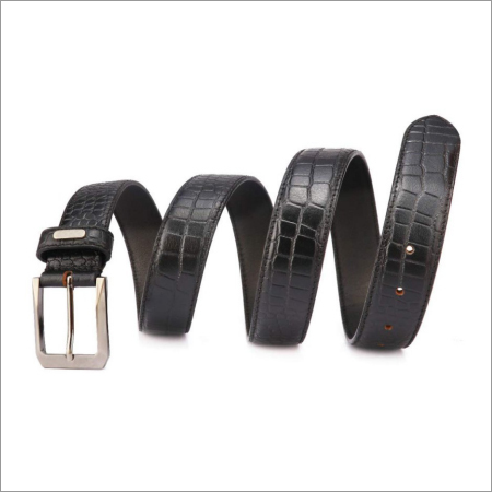 Genuine Printed Leather Mens Belt