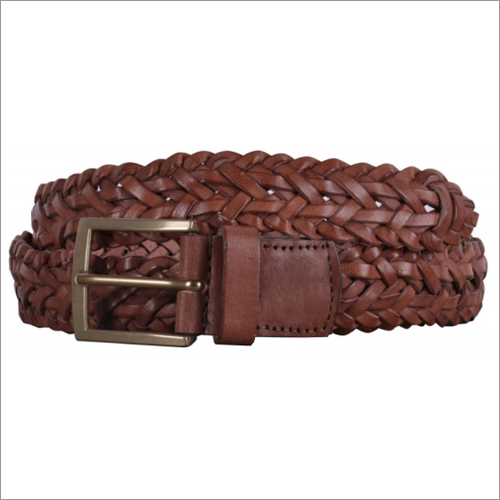 Genuine Brown Leather Mens Belt