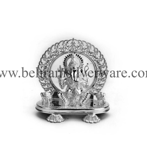 Lakshmi Ganesha Silver Murti