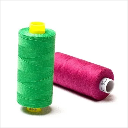 Polyester Sewing Thread - 100% Polyester, 5000 Meter Length | Multi-Color, Mercerized Filament Yarn with Dyed Pattern