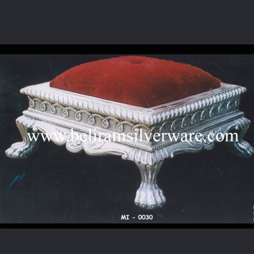 Royal Cushioned Silver Chowki