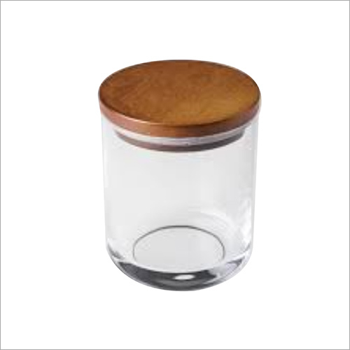 Glass Jar With Wooden Lid