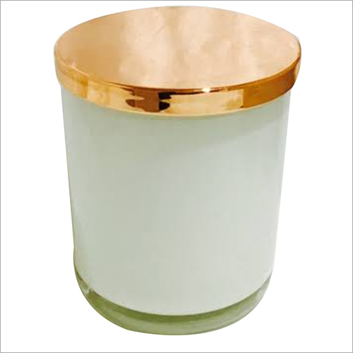 Glass Jar With Gold Lid
