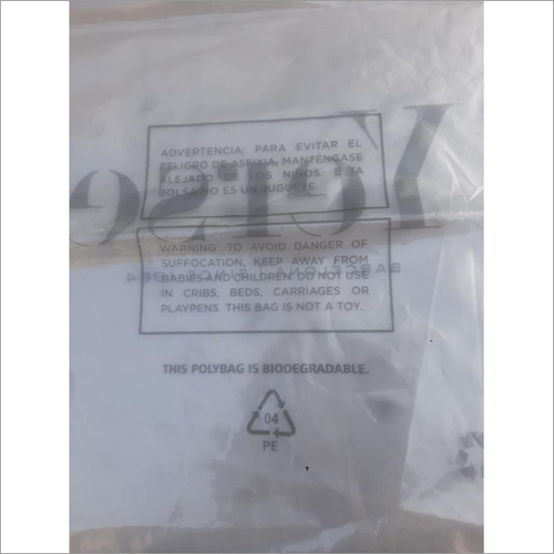 Transparent Biodegradable Compostable Ld Poly Bag