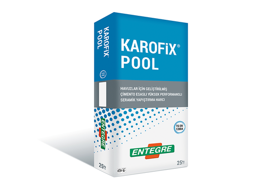 Cement-Based High Performance Tile Adhesive Mortar For Pools, Karofix Pool Grade: C2Tet