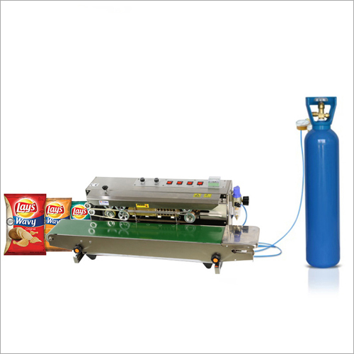 Frm-980 Automatic Continuous Inflation Nitrogen Film Sealing Machine Plastic Bag Package Machine Expanded Food Band