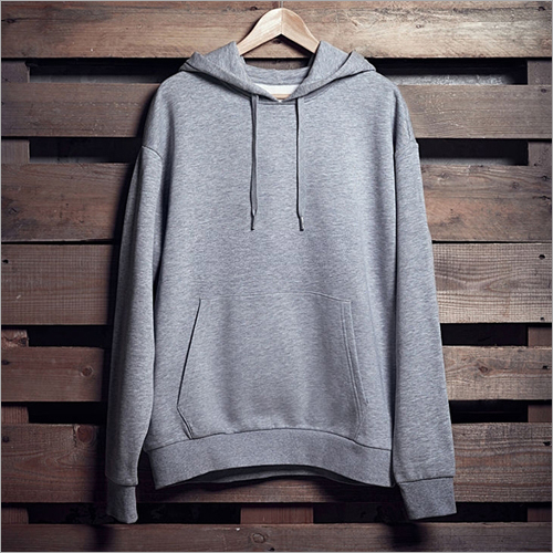 Washable Mens Grey Hoodie