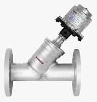 Pneumatic Angle control Valve Flanged End