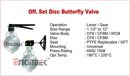 Offset Disc Butterfly Valve