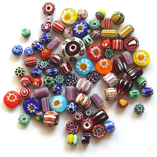 Chevron Glass Beads Mix