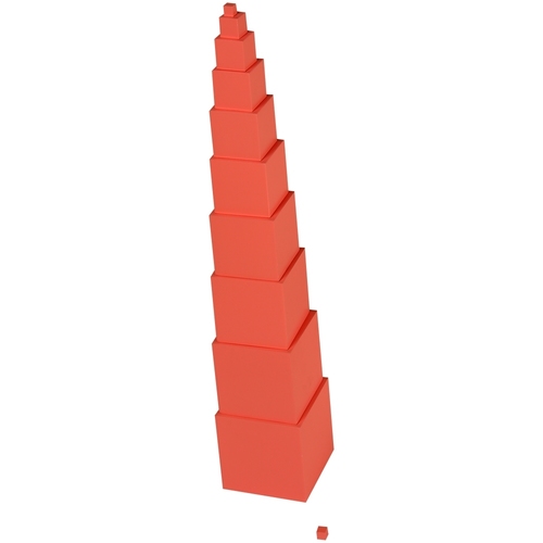 Kidken Montessori Wooden Educational Toys Teaching Material(Pink Tower)