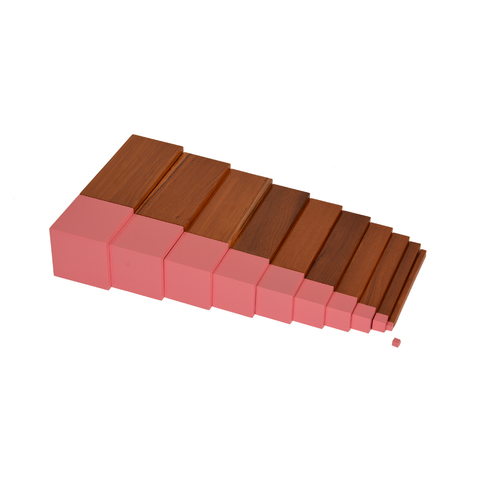 Kidken Montessori Stairs Kids Early Educational Toy Gift (Brown stairs)