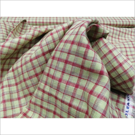 Mens Check Linen Shirting Fabric By DHYANU LINEN HOUSE