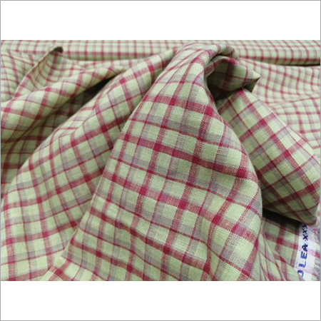 Mens Check Linen Shirting Fabric