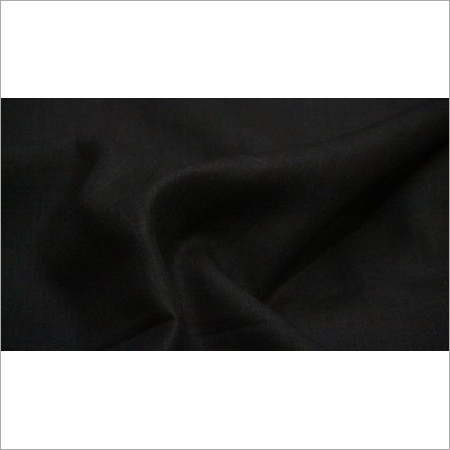 Black Plain Linen Fabric