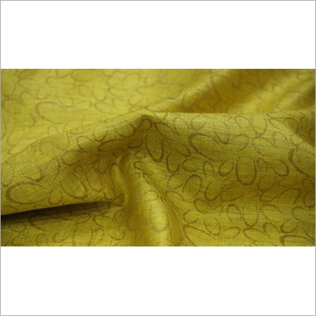 Yellow Jacquard Linen Fabric
