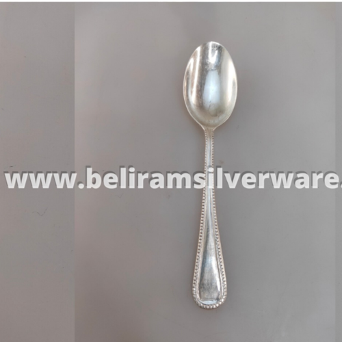 Beaded Rim Silver Spoon