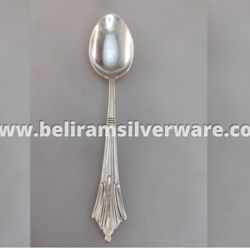 Fluted Design Silver Spoon