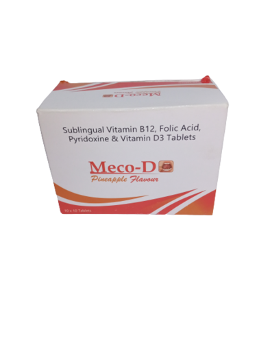 Sublingual +Folic Acid+Pyridoxine+Vitamind3 Tablets General Medicines