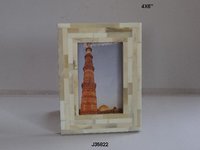 Bone Inlay Photo Frame Blue And White