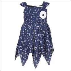 Kids Fancy Frock - Trendy Printed Design, Washable Fabric | Ideal for Girls, Perfect for Everyday Wear