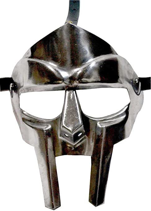 Steel Roman Gladiator Helmet Face Mask MF Doom Medieval Re-Enactment ...