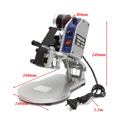 Date Coding Ribbon Code Expire Date Batch Coding Machine for Plastic and Aluminium Foil Bags
