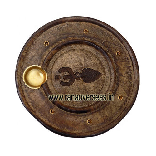 Round Goddess Stick and Cone Incense Burner Plate