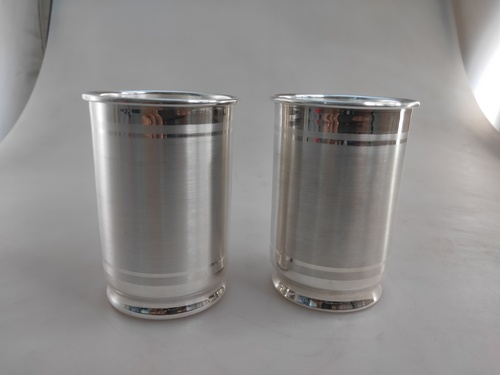 Smooth Finish Silver Glass Set