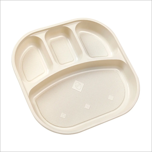 PVC Snacks 4 Compartment Plate