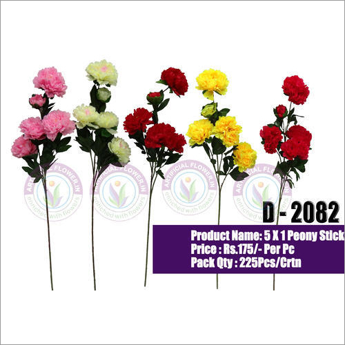 D2082 Peony Flower Stick