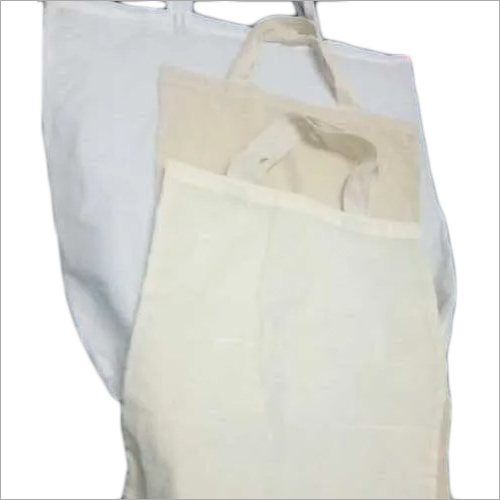 Plain Cotton Shopping Bag - Cotton Material, Various Sizes Available, White Color | Features Comfortable Handles, Plain Design