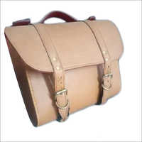 Leather Plain Pattern Saddle Bag