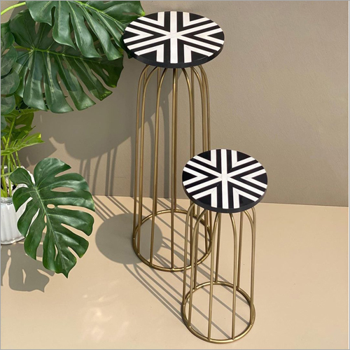 Polished Iron Stool