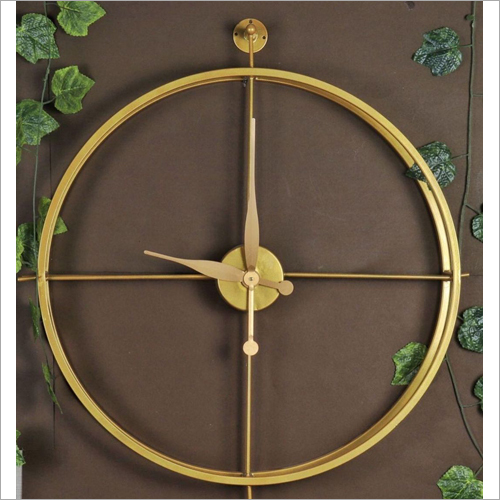 Gold Golden Wall Clock